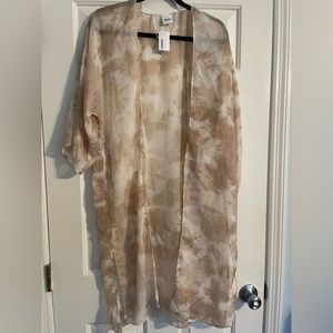 NWT Tan Tie dye kaftan cover up